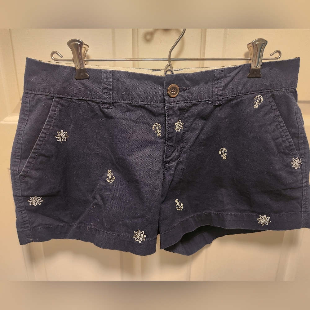 Blue Nautical Short Shorts Size 2 Old Navy EUC